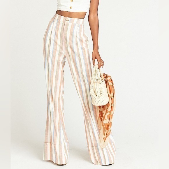 Show Me Your MuMu Pants - Show me your mumu striped Edison flare trousers